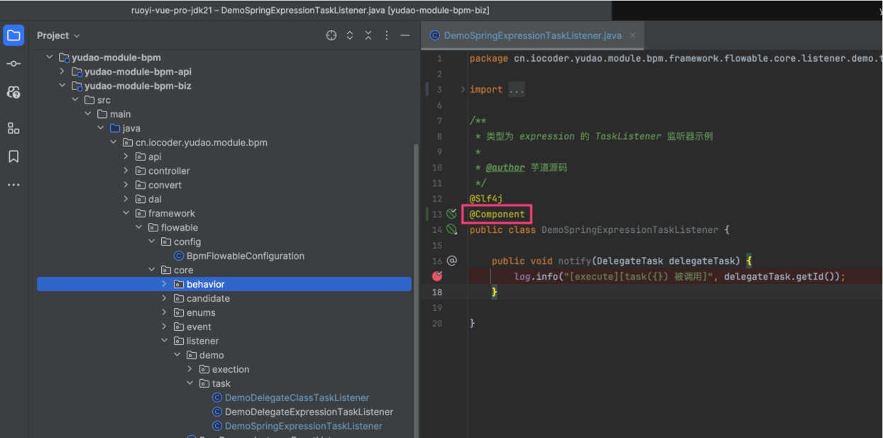 DemoSpringExpressionTaskListener